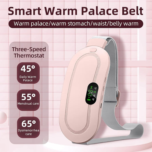 Digital Period Pain Relief Pad – Heating & Vibrating Belt for Menstrual Cramps