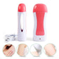 Depilatory Wax Heater Kit 3in1 | Roll-on Hair Removal Kit With Heater, Wax Refill & Strips
