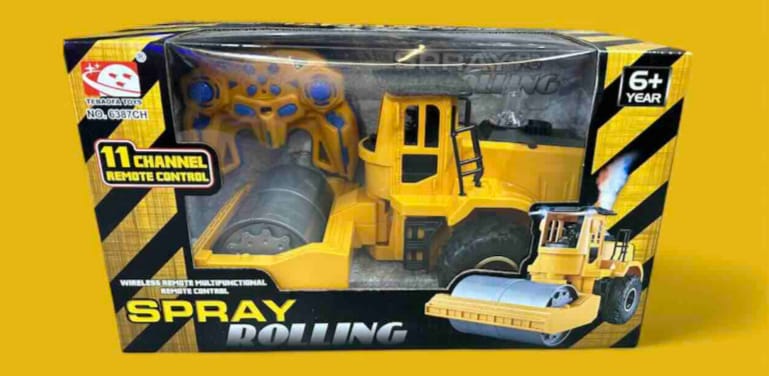Construction Machine Roller – Remote Control Toy with Spray Effect