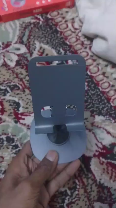 Alloy Foldable Adjustable Phone Stand for Desk – Universal Mobile Holder with Non-Slip Base (Y808)